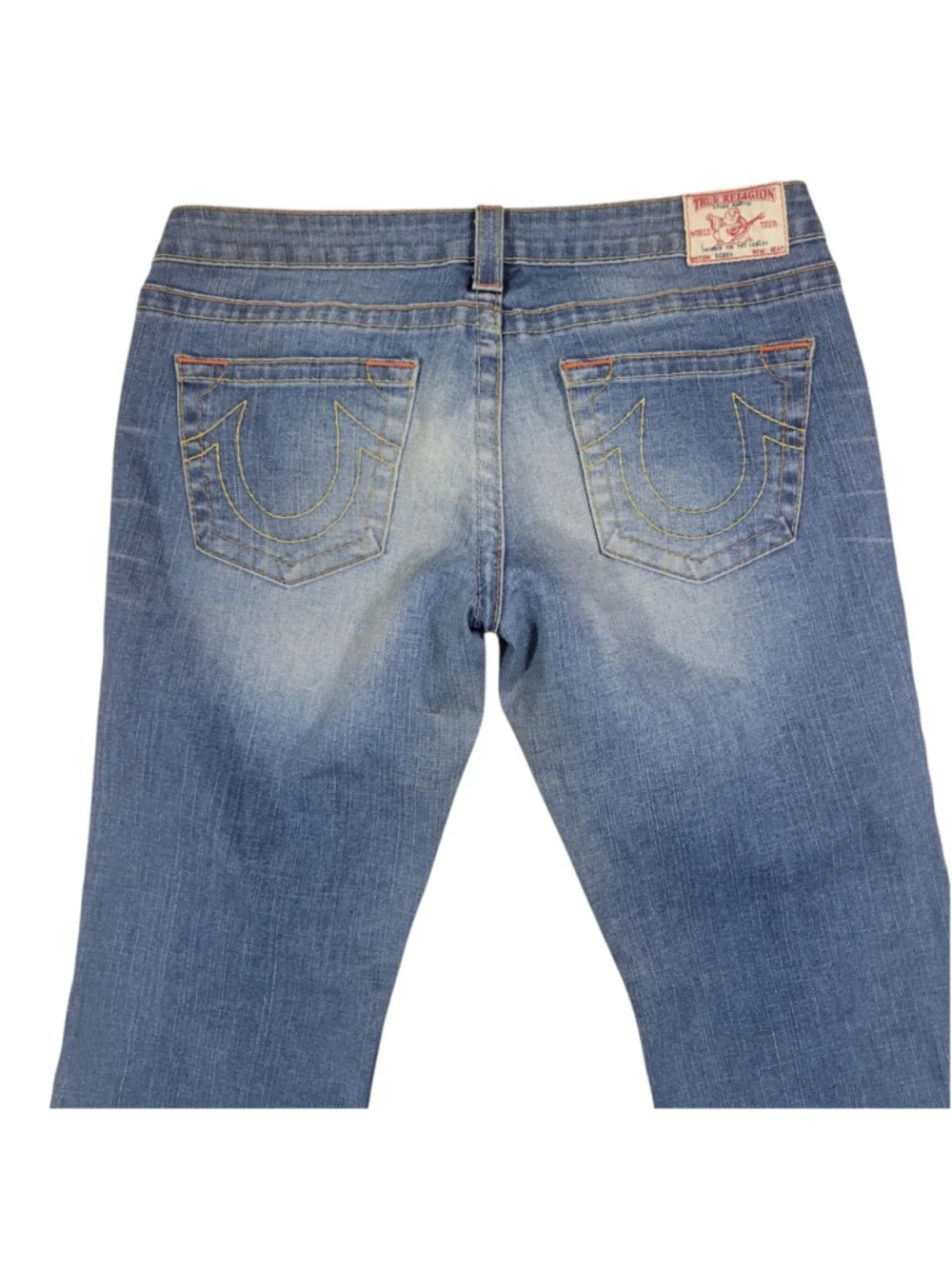 True Religion Bobby Men's Distressed Cut-Off Fray Ankle Blue Jeans Size 31/30